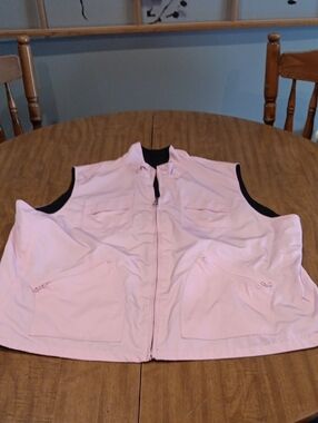 Light Pink Sleeveless Zip Front Vest
